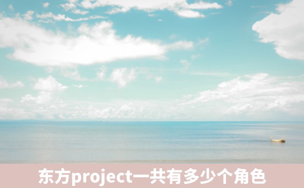 东方project一共有多少个角色