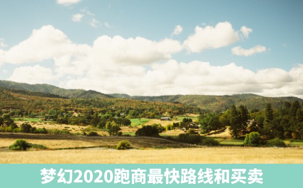 梦幻2020跑商最快路线和买卖