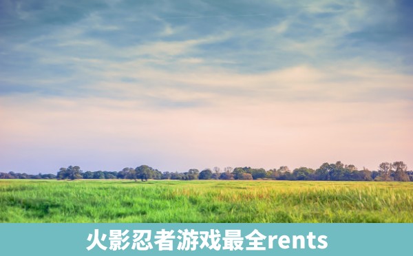 火影忍者游戏最全rents