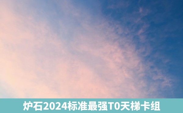 炉石2024标准最强T0天梯卡组