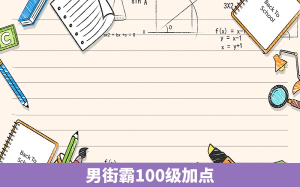 男街霸100级加点