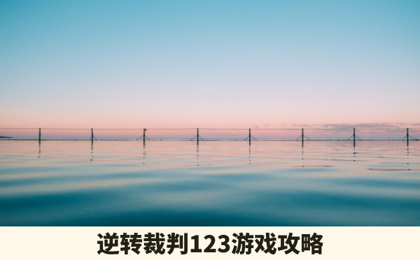 逆转裁判123游戏攻略