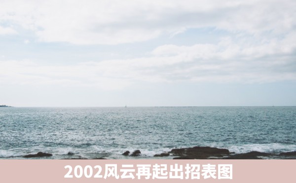 2002风云再起出招表图