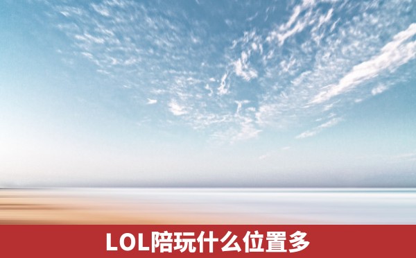 LOL陪玩什么位置多