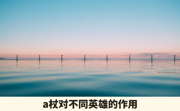 a杖对不同英雄的作用