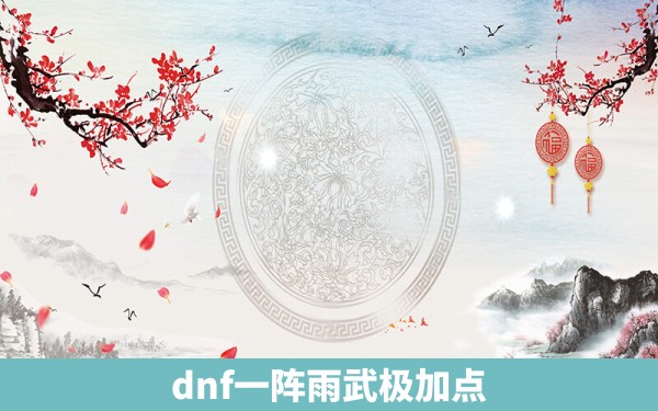 dnf一阵雨武极加点