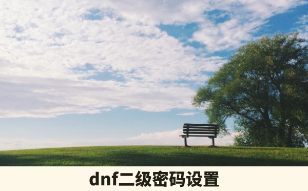 dnf二级密码设置