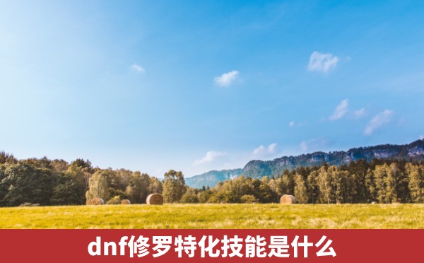 dnf修罗特化技能是什么