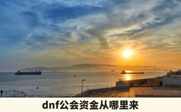 dnf公会资金从哪里来