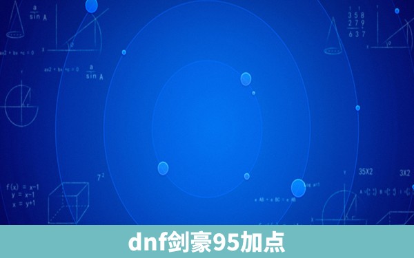 dnf剑豪95加点