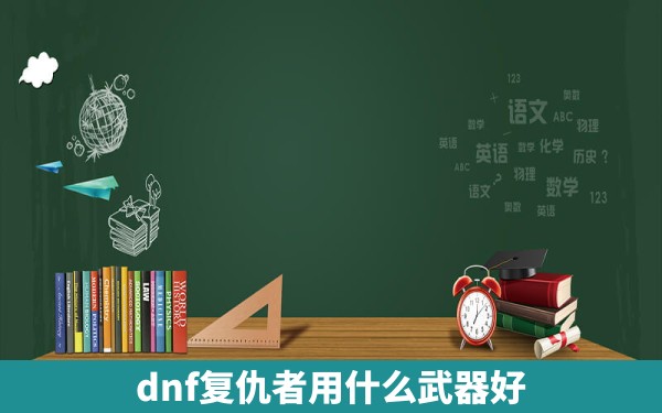 dnf复仇者用什么武器好