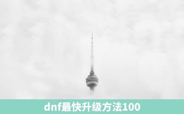 dnf最快升级方法100