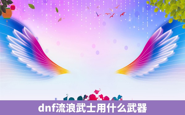 dnf流浪武士用什么武器