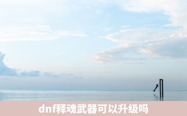 dnf释魂武器可以升级吗