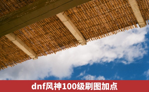 dnf风神100级刷图加点