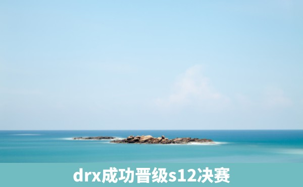 drx成功晋级s12决赛