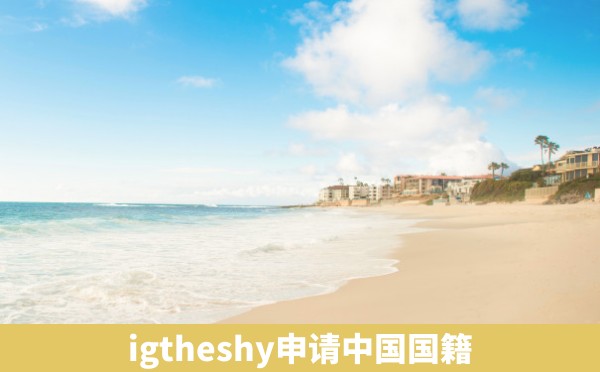 igtheshy申请中国国籍