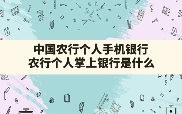 中国农行个人手机银行(农行个人掌上银行是什么) - 六五手游网