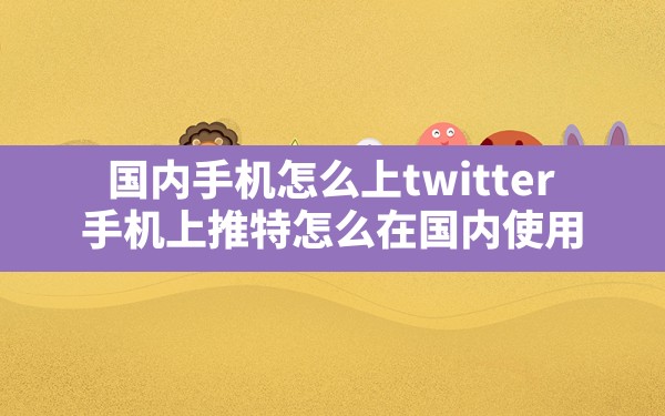 国内手机怎么上twitter,手机上推特怎么在国内使用 - 六五手游网