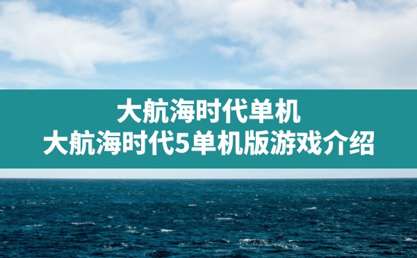 大航海时代单机(大航海时代5单机版游戏介绍) - 六五手游网