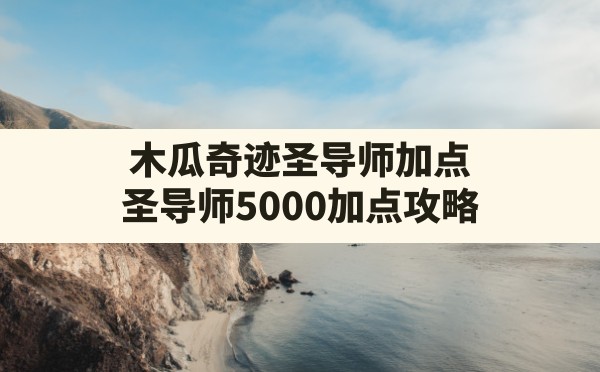 木瓜奇迹圣导师加点(圣导师5000加点攻略) - 六五手游网