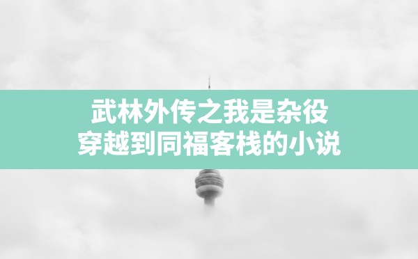 武林外传之我是杂役,穿越到同福客栈的小说 - 六五手游网