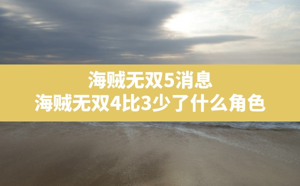 海贼无双5消息,海贼无双4比3少了什么角色 - 六五手游网