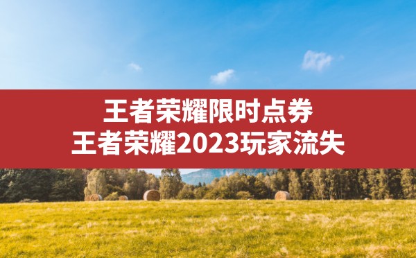 王者荣耀限时点券(王者荣耀2023玩家流失) - 六五手游网