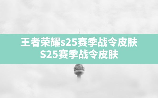 王者荣耀s25赛季战令皮肤,S25赛季战令皮肤 - 六五手游网