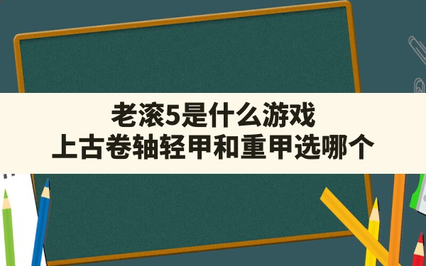 老滚5是什么游戏(上古卷轴轻甲和重甲选哪个) - 六五手游网