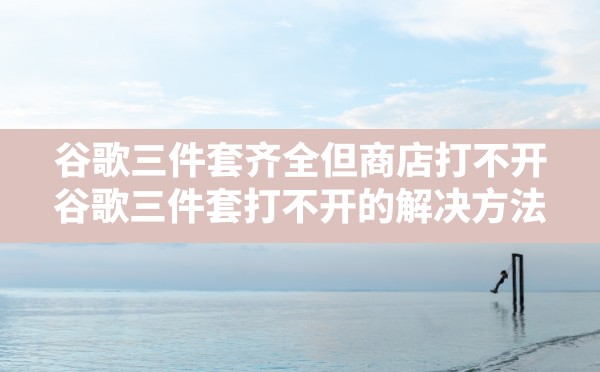 谷歌三件套齐全但商店打不开(谷歌三件套打不开的解决方法) - 六五手游网