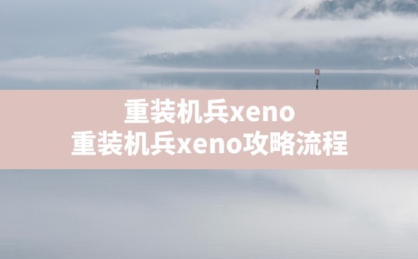 重装机兵xeno,重装机兵xeno攻略流程 - 六五手游网