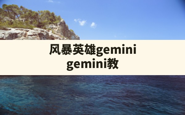 风暴英雄gemini,gemini教练什么时候退役的 - 六五手游网