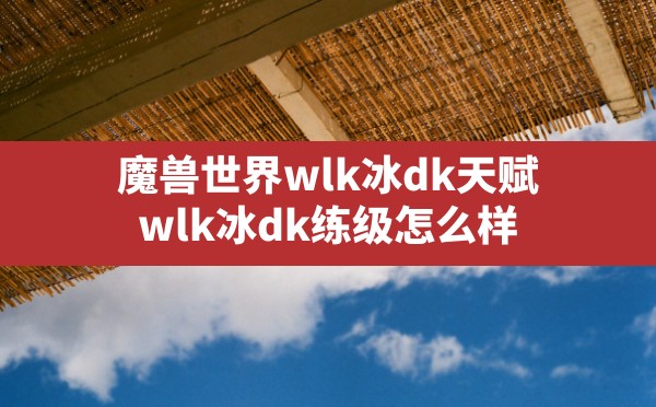 魔兽世界wlk冰dk天赋(wlk冰dk练级怎么样) - 六五手游网