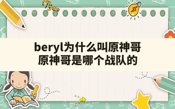 beryl为什么叫原神哥(原神哥是哪个战队的) - 六五手游网