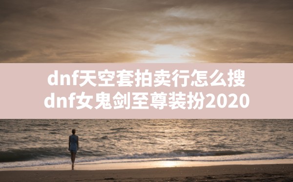 dnf天空套拍卖行怎么搜,dnf女鬼剑至尊装扮2020 - 六五手游网