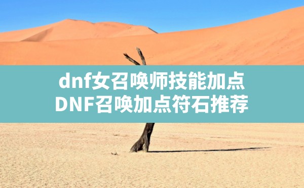 dnf女召唤师技能加点,DNF召唤加点符石推荐 - 六五手游网