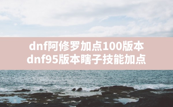 dnf阿修罗加点100版本,dnf95版本瞎子技能加点 - 六五手游网