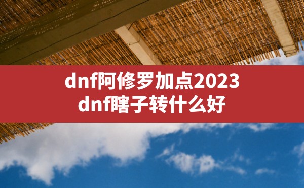 dnf阿修罗加点2023(dnf瞎子转什么好) - 六五手游网