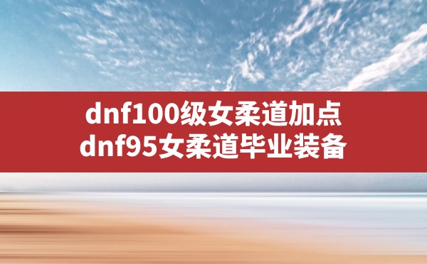 dnf100级女柔道加点(dnf95女柔道毕业装备) - 六五手游网