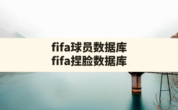 fifa球员数据库(fifa捏脸数据库) - 六五手游网