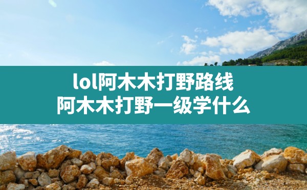 lol阿木木打野路线(阿木木打野一级学什么) - 六五手游网