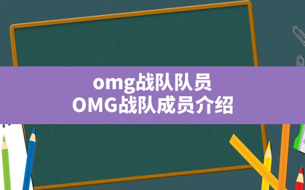 omg战队队员,OMG战队成员介绍 - 六五手游网