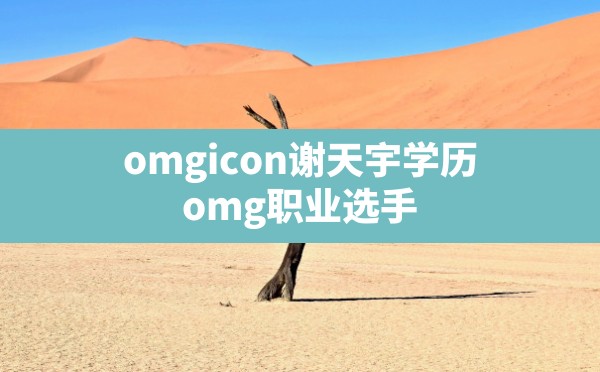 omgicon谢天宇学历(omg职业选手) - 六五手游网