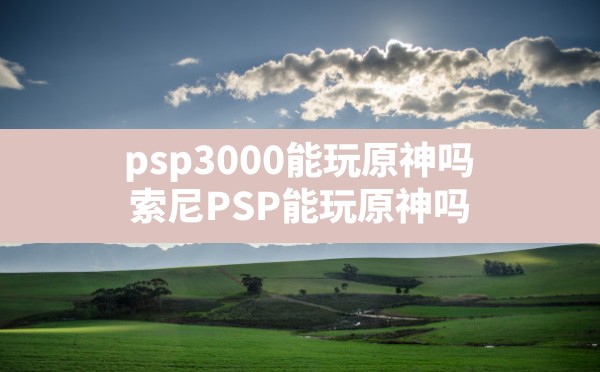 psp3000能玩原神吗(索尼PSP能玩原神吗) - 六五手游网