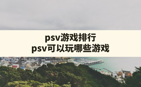 psv游戏排行(psv可以玩哪些游戏) - 六五手游网