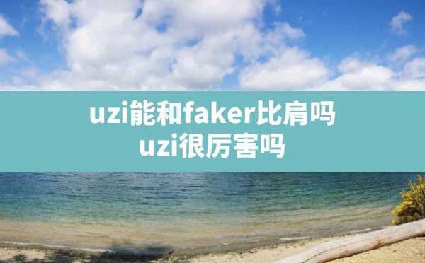 uzi能和faker比肩吗,uzi很厉害吗 - 六五手游网