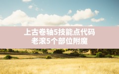 上古卷轴5技能点代码,老滚5个部位附魔