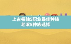 上古卷轴5职业最佳种族(老滚5种族选择)