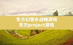 东方幻想乡战略游戏(东方project游戏)